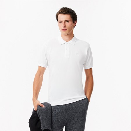 Polo Lacoste Masculina Clássic Fit  - Branca PH2856