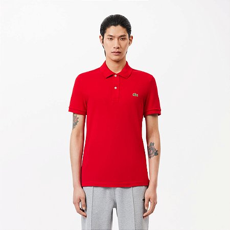 Polo Lacoste Masculina Slim Fit - Vermelha PH4012
