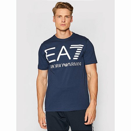 Camiseta Emporio Armani EA7 Masculina- Azul