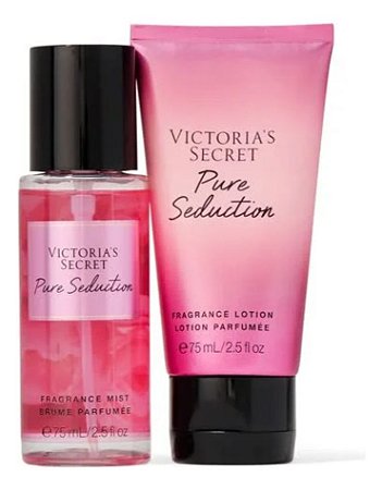 Kit  Feminino Victorias Secret  Body Splash + Creme Hidratante Pure Seduction  - 75ml