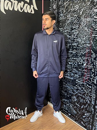 Agasalho Puma Masculino Ess Poly Suit- Azul Marinho