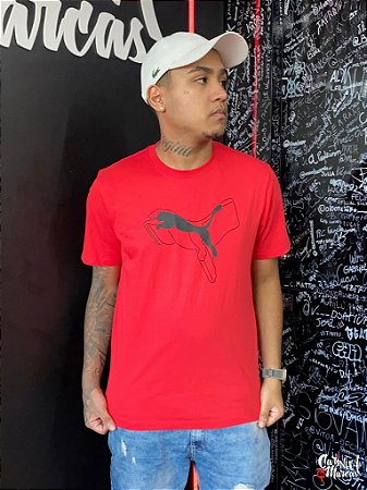 Camiseta Puma Masculina - Vermelha