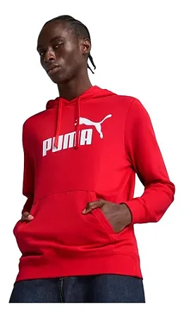 Moletom Puma Masculino Ess Big Logo Hoodie - Vermelho