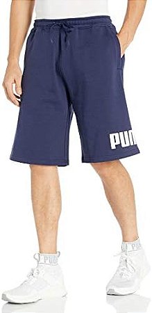 Bermuda Puma Masculina Ess Big Logo- Azul