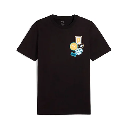 Camiseta Puma Masculina Graphics Icon Tee- Preta