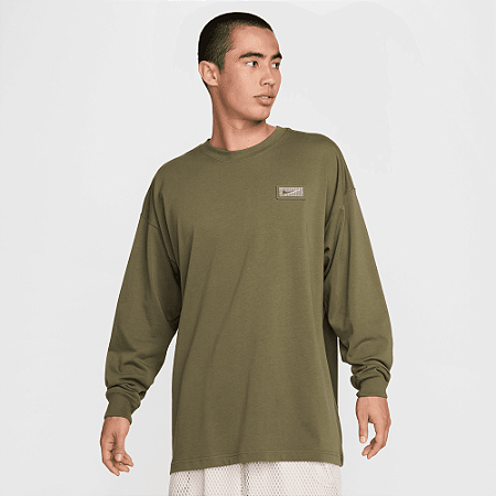 Manga Longa  Nike Masculina Verde- HJ3344