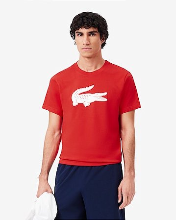 Camiseta Lacoste Masculina Logo Vermelha - TH2042