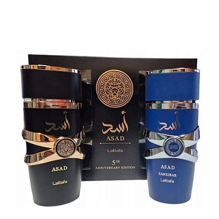 Kit  Masculino Perfume Lattafa Asad 5th Anniversary Edition Edp - 100ML