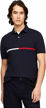 Polo Masculina Tommy Hilfiger- Azul Marinho