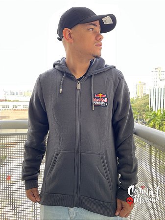 Moletom Red Bull Racing Masculino - Cinza