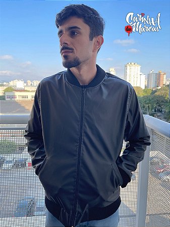 Jaqueta Masculina Bomber - Preta