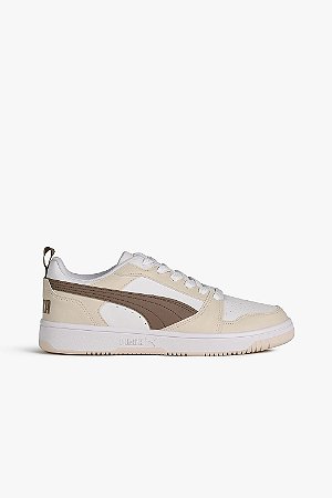 Tênis Puma Masculino Rebound V6 Low BDP- Branco/bege