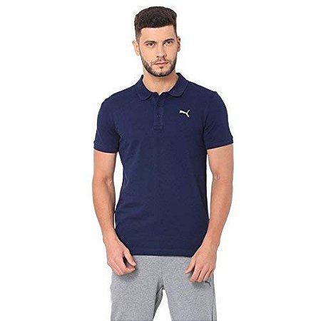 Polo Puma Masculina Ess Pique- Azul Marinho 682554