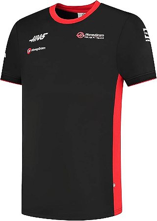 Camiseta Masculina Moneygram Haas F1 Fitted Team - Preta