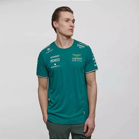 Camiseta Masculina Boss  Aston Martin F1 Team Fernando Alonso - Verde