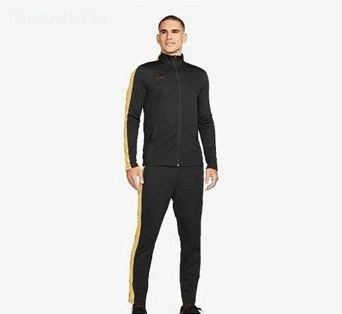 Agasalho Nike Masculino Dri-fit Academy Masculino - Preto + amarelo  DV9753