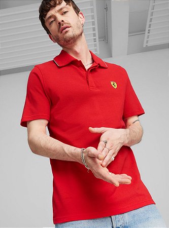 Polo Puma Masculina Scuderia Ferrari Race - Vermelha 623801