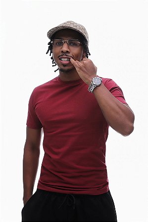 Camiseta Masculina Ermek Label - Vinho