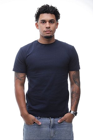 Camiseta Masculina Ermek Label - Azul Marinho