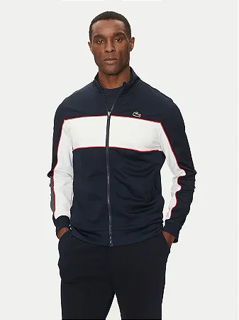 Jaqueta Lacoste Masculina - Azul Marinho /Branco  SH8942