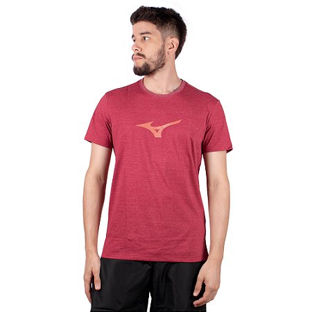 Camiseta Mizuno Masculina  Lifestyle- Vinho