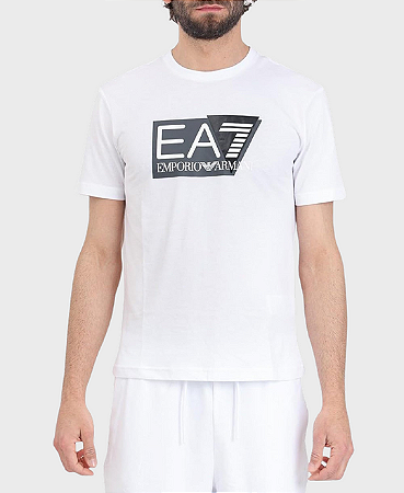 Camiseta Masculina EA7 Emporio Armani Jersey  - Branca