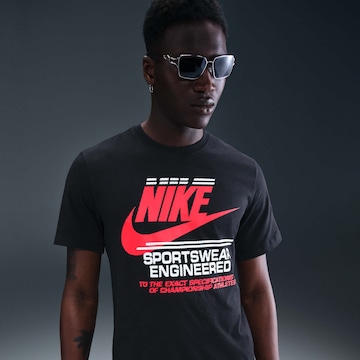 Camiseta Nike Masculina Sportswear 6MO Futura - Preta HQ9157
