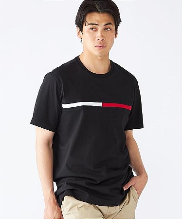 Camiseta Masculina Tommy Hilfiger Logo- Preta