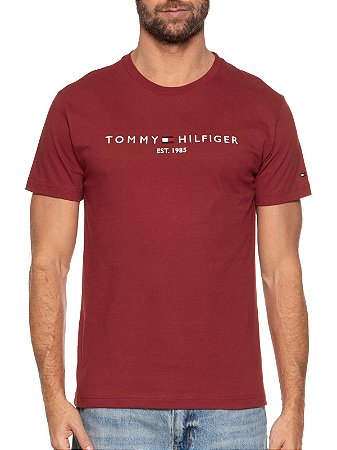 Camiseta Masculina Tommy Hilfiger 1985 - Vinho