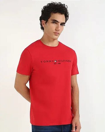 Camiseta Masculina Tommy Hilfiger 1985 - Vermelha