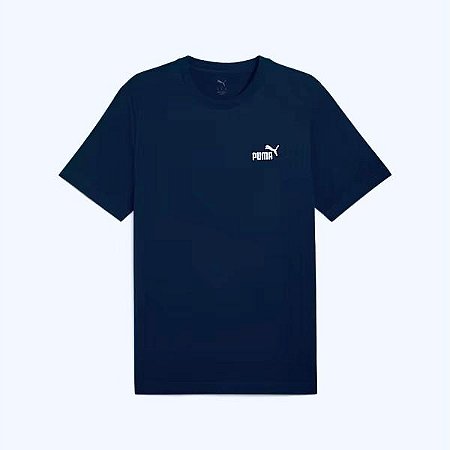 Camiseta Puma Masculina Ess Small No. 1 Logo Tee-  Azul Marinho 682534