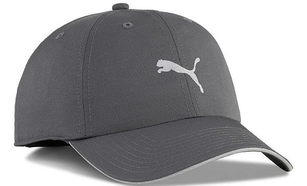Boné Puma Masculino Aba Curva Logo Refletivo - Cinza