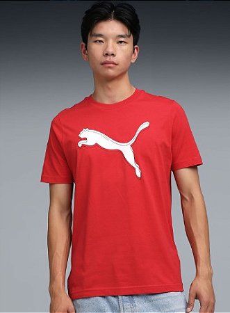 Camiseta Puma Masculina Graphic Tee- Vermelha 688030