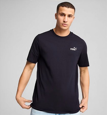 Camiseta Puma Masculina Ess Small No. 1 Logo Tee- Preta 682534