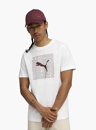 Camiseta Puma Masculina Graphic Box- Branca 688031
