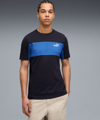 Camiseta Puma Masculina Ess Block Tee- Azul  684685