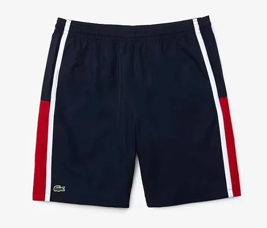 Bermuda Lacoste Masculina Sport Colorblock Azul marinho / vinho- GH314T