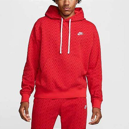 Moletom Nike Masculino NSW Club Fleece Hoodie- Vermelho HJ6886