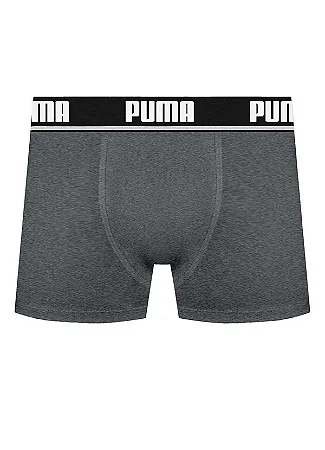 Cueca Puma Masculina Box Cotton - cinza  (598)
