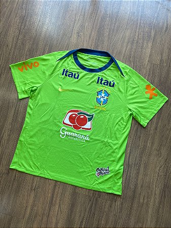 Camiseta Nike Masculina  Treino Seleção Brasileira - Verde  2024/25