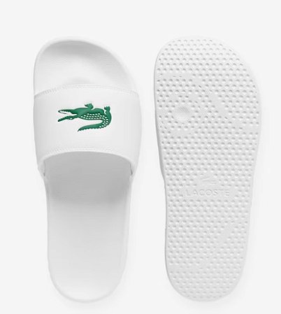 Chinelo  Lacoste Masculino Serve Slide  0.0 - Branco