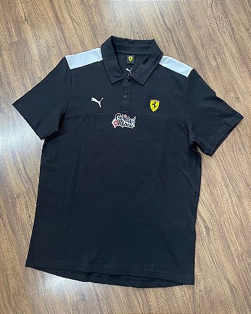 Polo Puma Masculina Ferrari Fanwear - Preta 630873