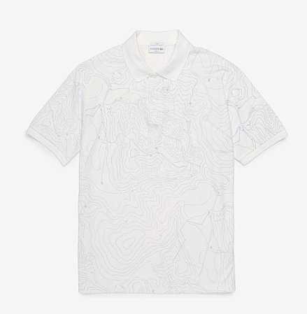 Polo Lacoste Masculina Topographics - Branca PH9287