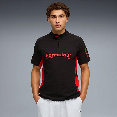 Polo Puma Masculina Fórmula 1® 75 Anos - Preta 632657