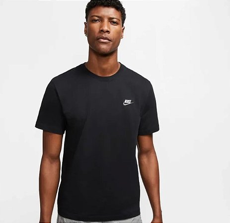 Camiseta Nike Masculina Sportswear Club Preta