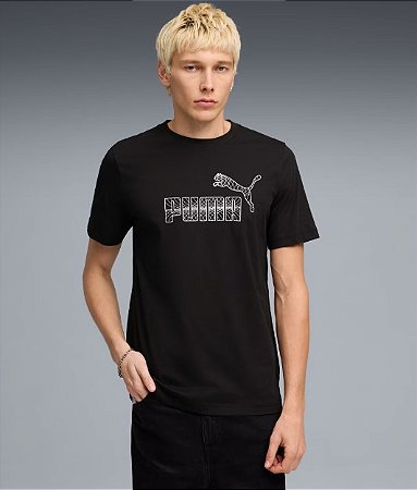 Camiseta  Puma Masculina Graphic No.1 Logo - Preta 691773