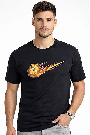 Camiseta Nike Masculina Long-Sleeve Basketball - Preta IH1818