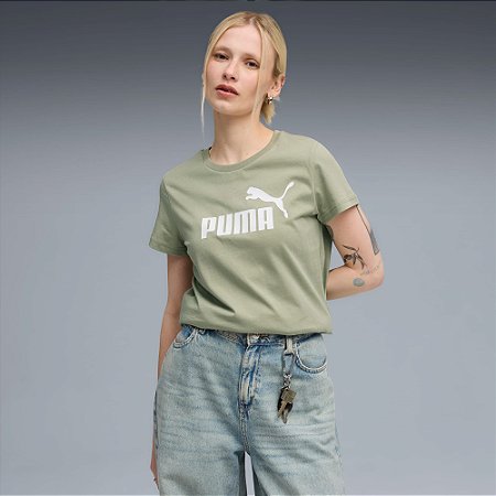 Camiseta  Puma Feminina Essentials - Verde 688870