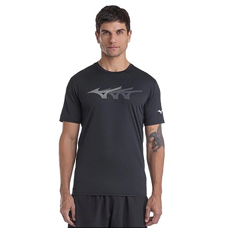 Camiseta Masculina Mizuno Focus Stamp - Preta