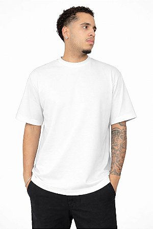 Camiseta  Masculina   Oversize M Basic Boxy Fit  - Branco Off White